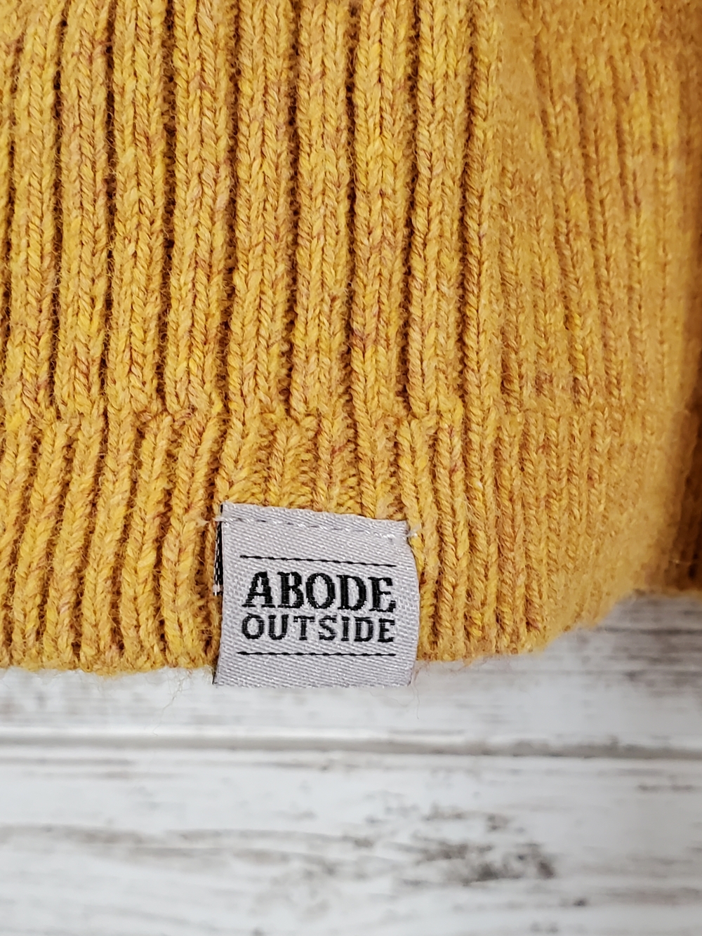 Abode Outside Waypoint Mustard Yellow Cable Knit Pullover Sweater View 4